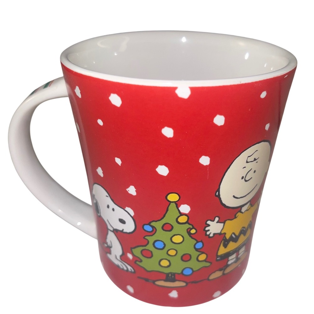 Peanuts Christmas Charlie Brown & Snoopy "Goodwill To All" 15oz Coffee Mug 2011‎
